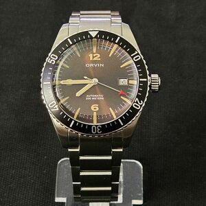 Orvin Field Diver Sunray Brown 27J Automatic 40mm Men's Watch Japan NWOT